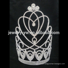 Coroas personalizadas grande tiara de casamento, coroas atacado pageant